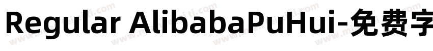 Regular AlibabaPuHui字体转换